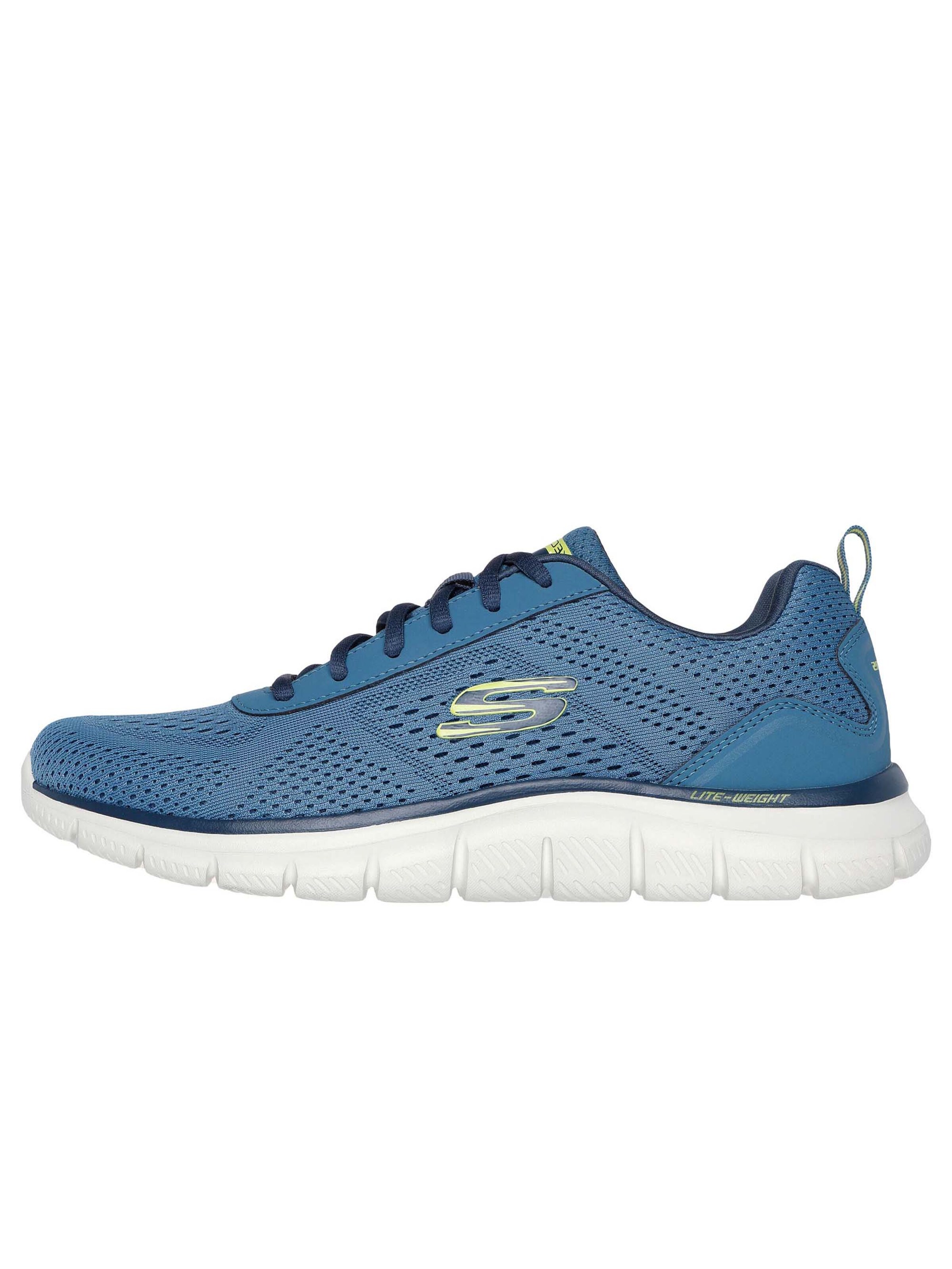 Baskets basses SKECHERS en bleu : devant