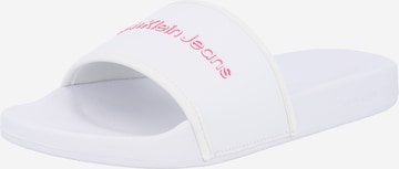 Calvin Klein Jeans Чехли за плаж/баня 'FANNY' в бяло: отпред