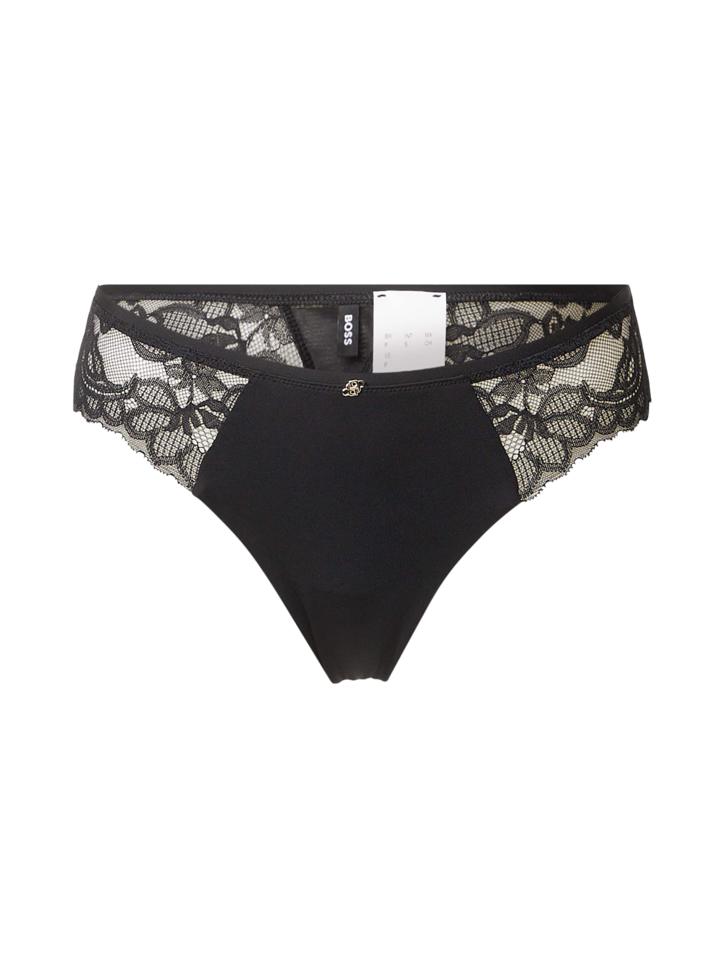 BOSS String 'BLOSSOM' in Zwart: voorkant