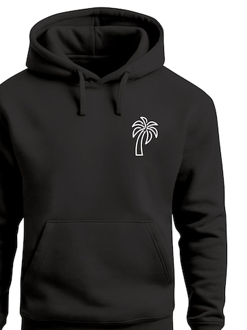 Neverless Sweatshirt 'Palm Lineart Logo' in Black