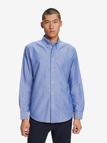 ESPRIT Regular fit Overhemd in Blauw: voorkant