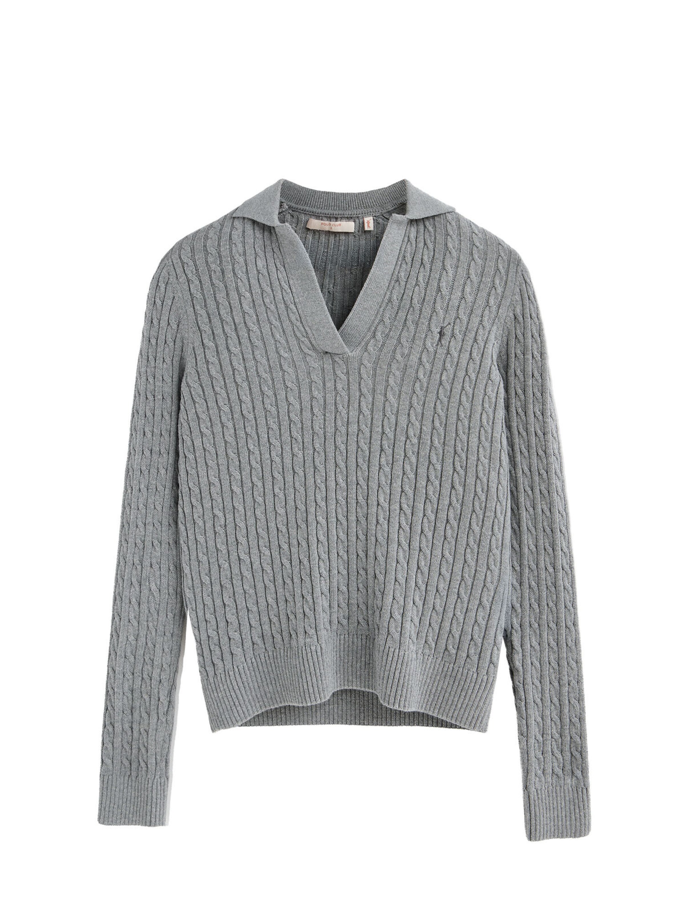 Polo Club Pullover in Grau: Vorderseite