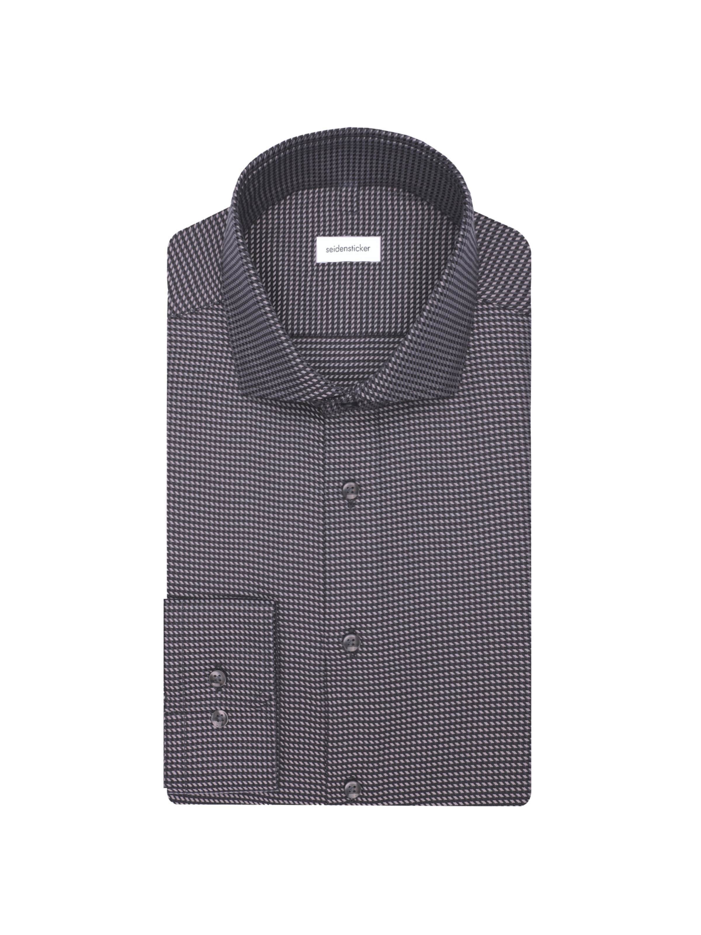 SEIDENSTICKER Slim Fit Businesshemd 'SMART CLASSICS' in Grau