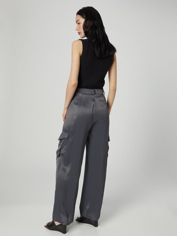 ABOUT YOU x Chiara Biasi Loose fit Pleat-front trousers 'Iris' in Grey