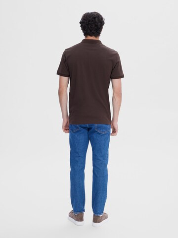 Maglietta 'Fave' di SELECTED HOMME in marrone