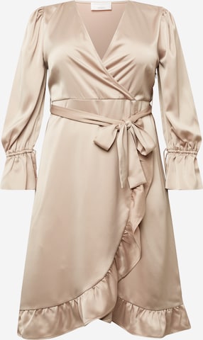 Guido Maria Kretschmer Curvy Jurk 'Hava' in Beige: voorkant