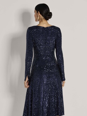 Robe de cocktail MADELEINE en bleu