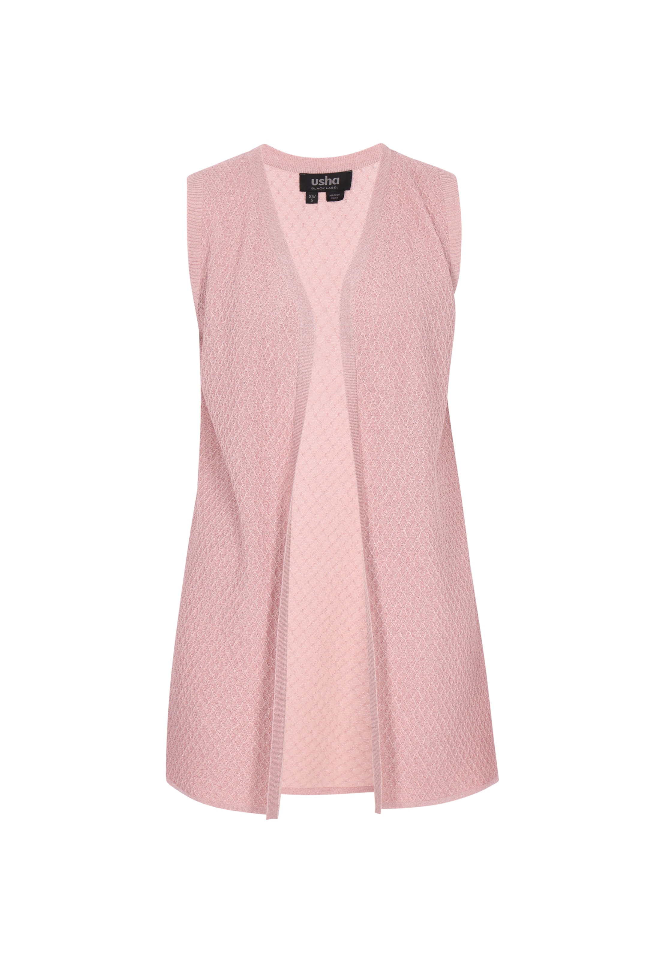 usha BLACK LABEL - Colete de malha 'Classic' em rosa: frente