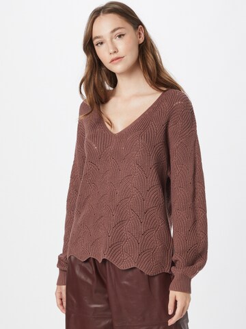 ABOUT YOU Sweater 'Eleni' in Purple: front