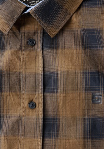 Street One MEN Regular Fit Hemd in Braun