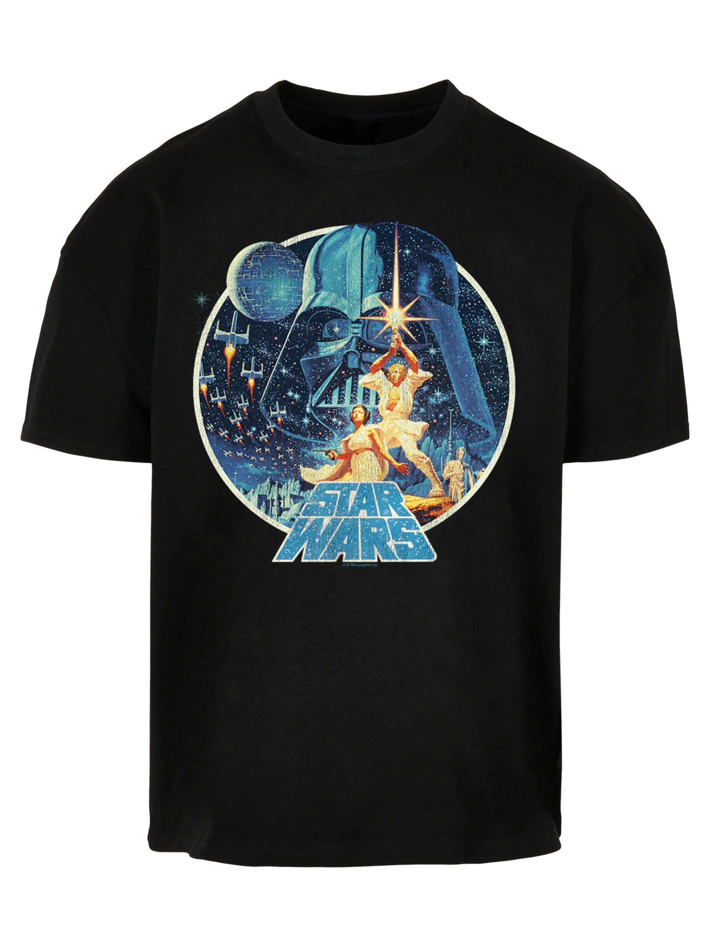 T-Shirt 'Star Wars' F4NT4STIC en noir : devant