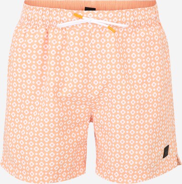 Shorts de bain 'Vibe' BOSS en orange : devant