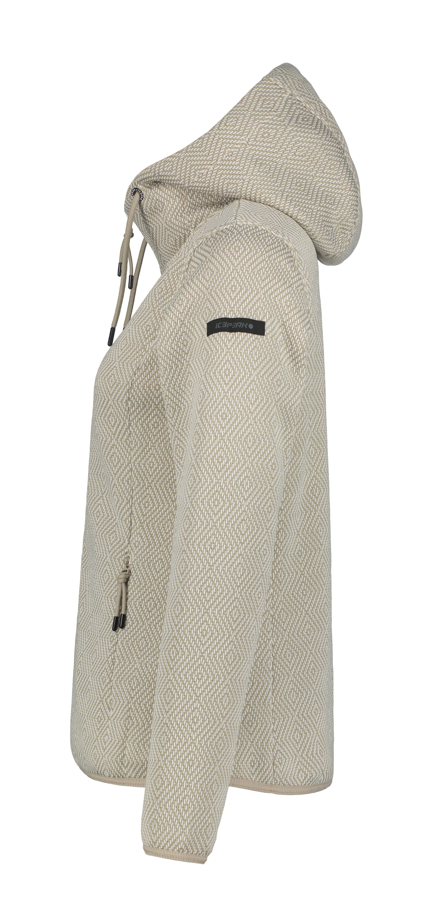 ICEPEAK Athletic Fleece Jacket in Beige