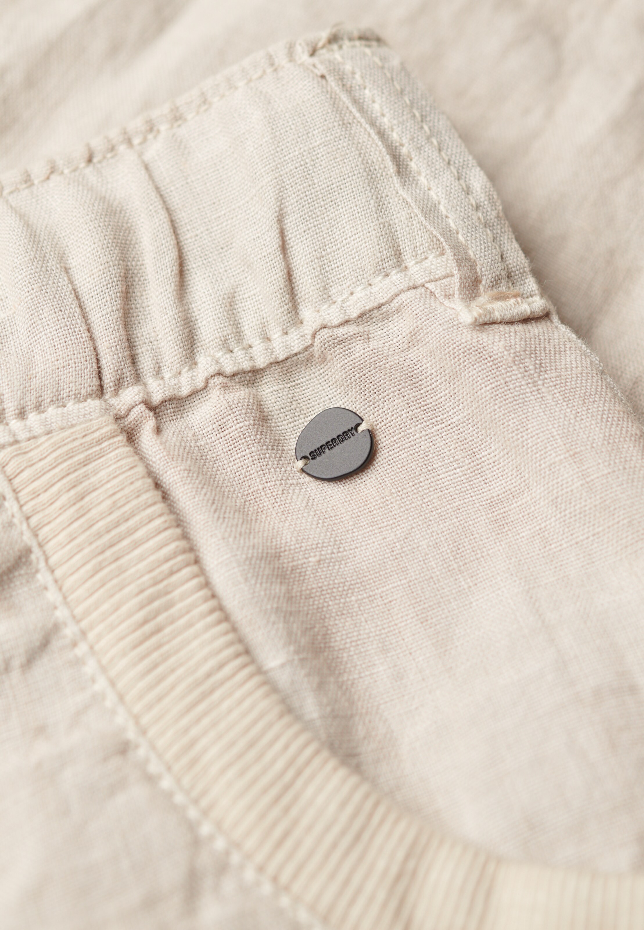 Superdry Wide leg Broek in Beige