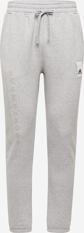 ADIDAS SPORTSWEAR Workout Pants 'Lounge Fleece' in Grey: front