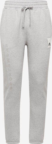 Effilé Pantalon de sport 'Lounge Fleece' ADIDAS SPORTSWEAR en gris : devant