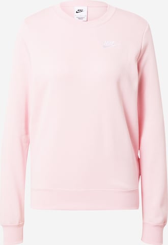 Hanorac sport de la Nike Sportswear pe roz: față