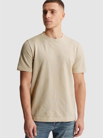 CAST IRON Shirt 'T-shirt in piqué with jacquard pattern' in Grey: front