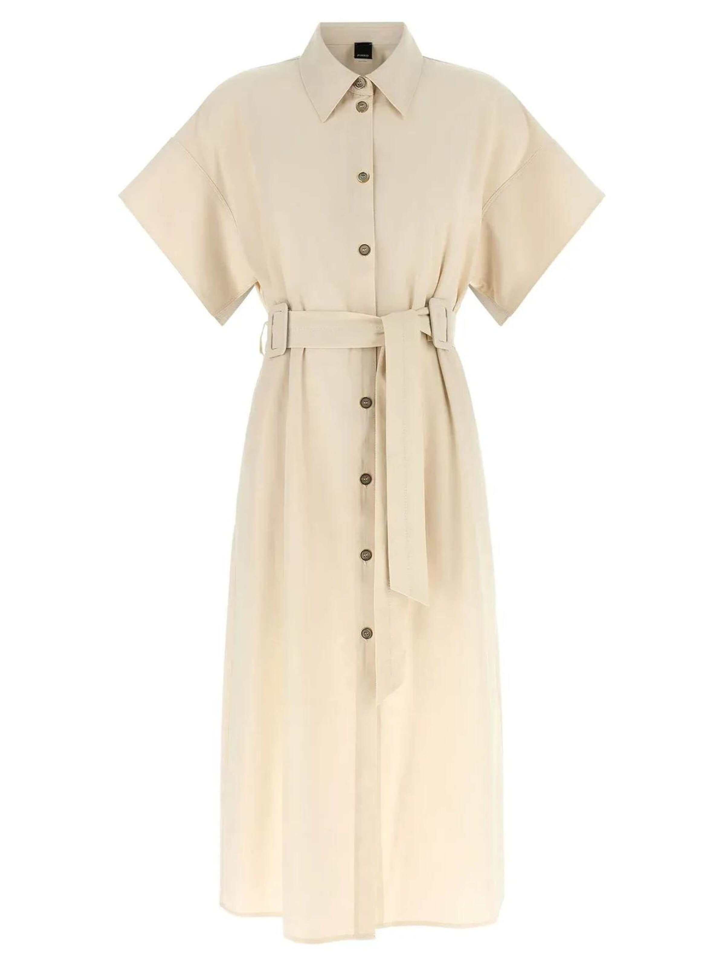Robe 'PINKO ALESHA ABITO COTONE FLUIDO ABITO' PINKO en blanc : devant