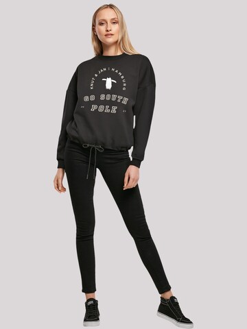 F4NT4STIC Sweatshirt 'Pinguin Knut & Jan Hamburg' in Zwart