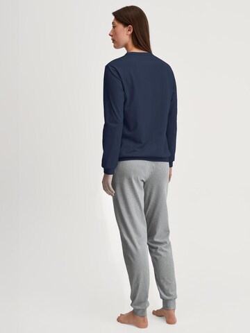 CALIDA Pyjama 'Cotton Special' in Blauw