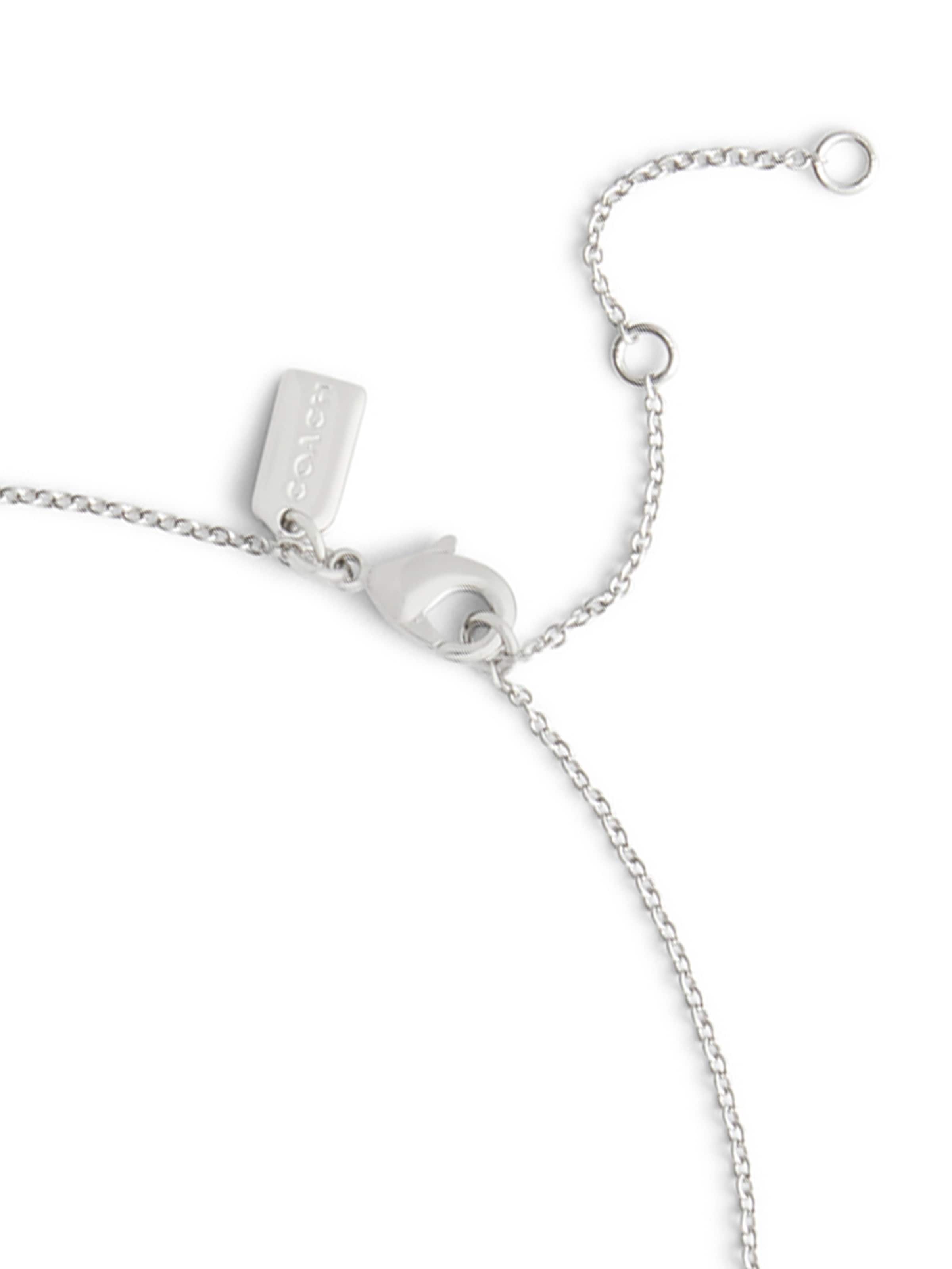 COACH - Colar 'Signature Open Circle' em prata