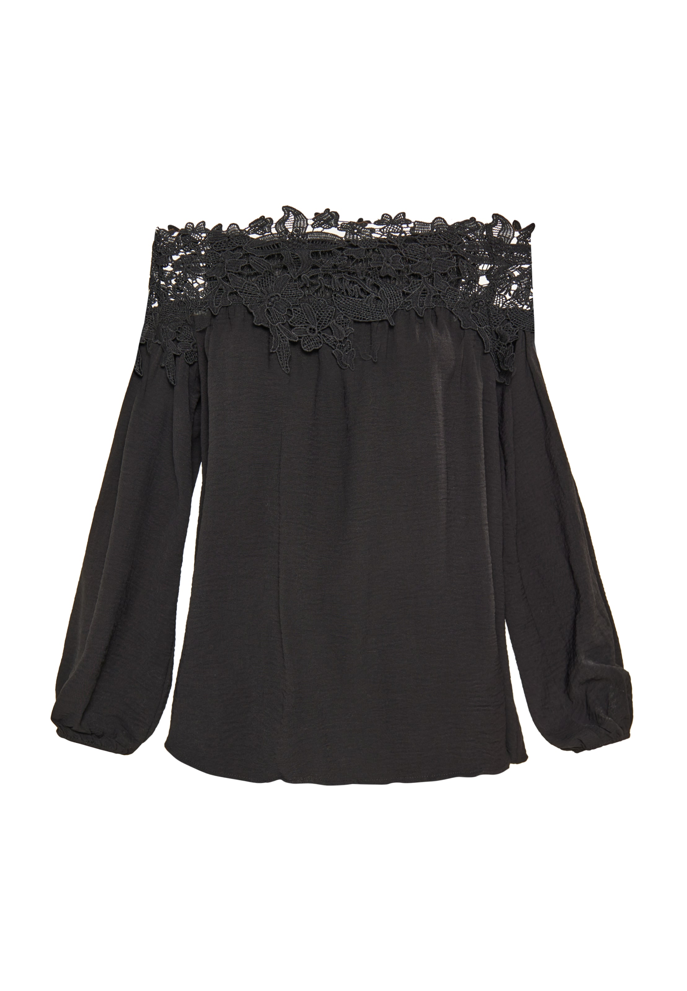 caneva - Blusa 'Fashion Look' em preto: frente