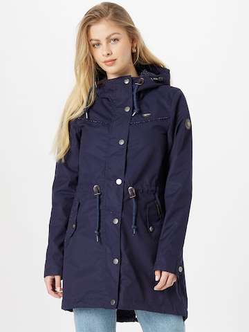 Parka mi-saison 'Canny' Ragwear en bleu : devant