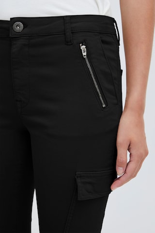 PULZ Jeans Skinny Cargo Pants 'Rosita' in Black