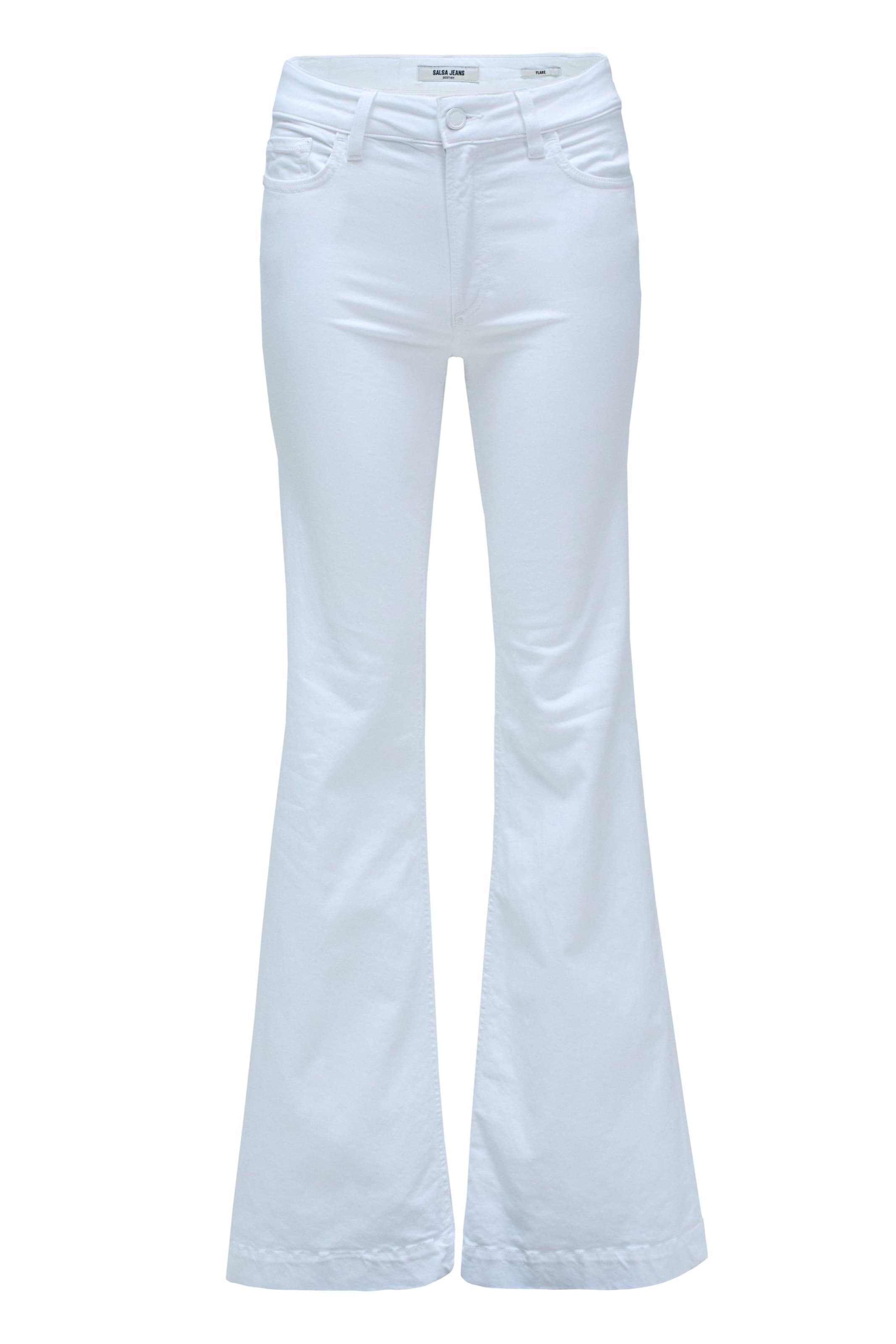 évasé Jean Salsa Jeans en blanc : devant
