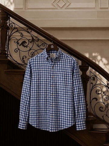 HerzSticht Traditional shirt 'Hochries' in Blue