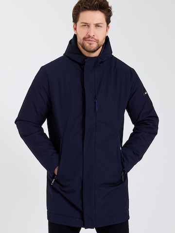 Ron Tomson Winter Coat in Blue: front