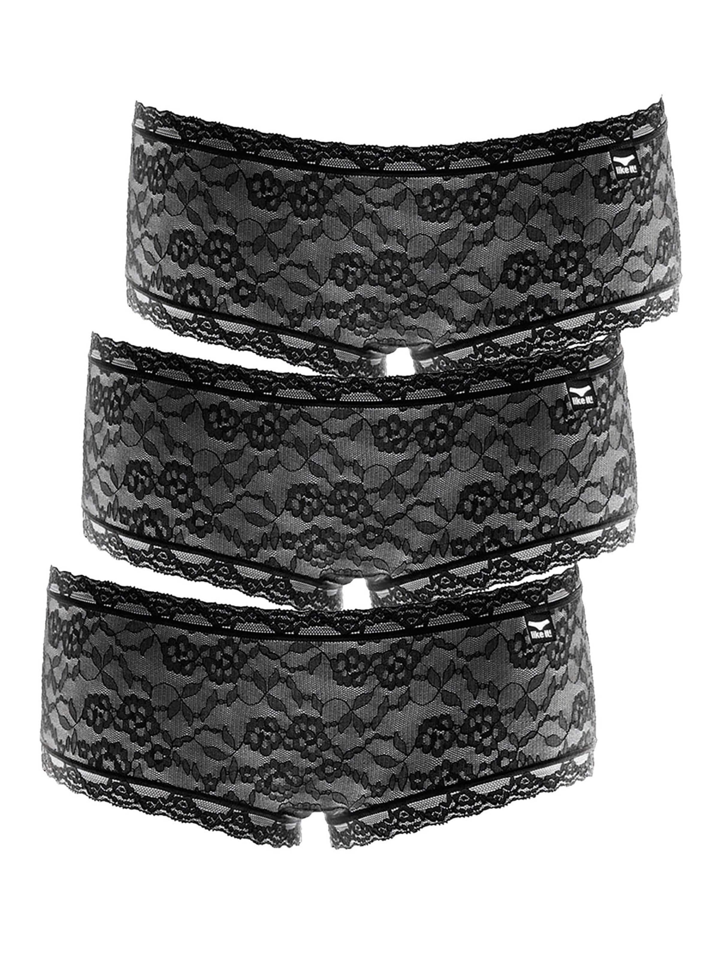 like it! Panty 'Lisa'‌ in Schwarz: Vorderseite