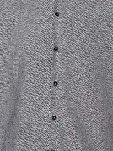 BOSS Slim fit Business Shirt 'HANK-spread-C6-233' in Grey