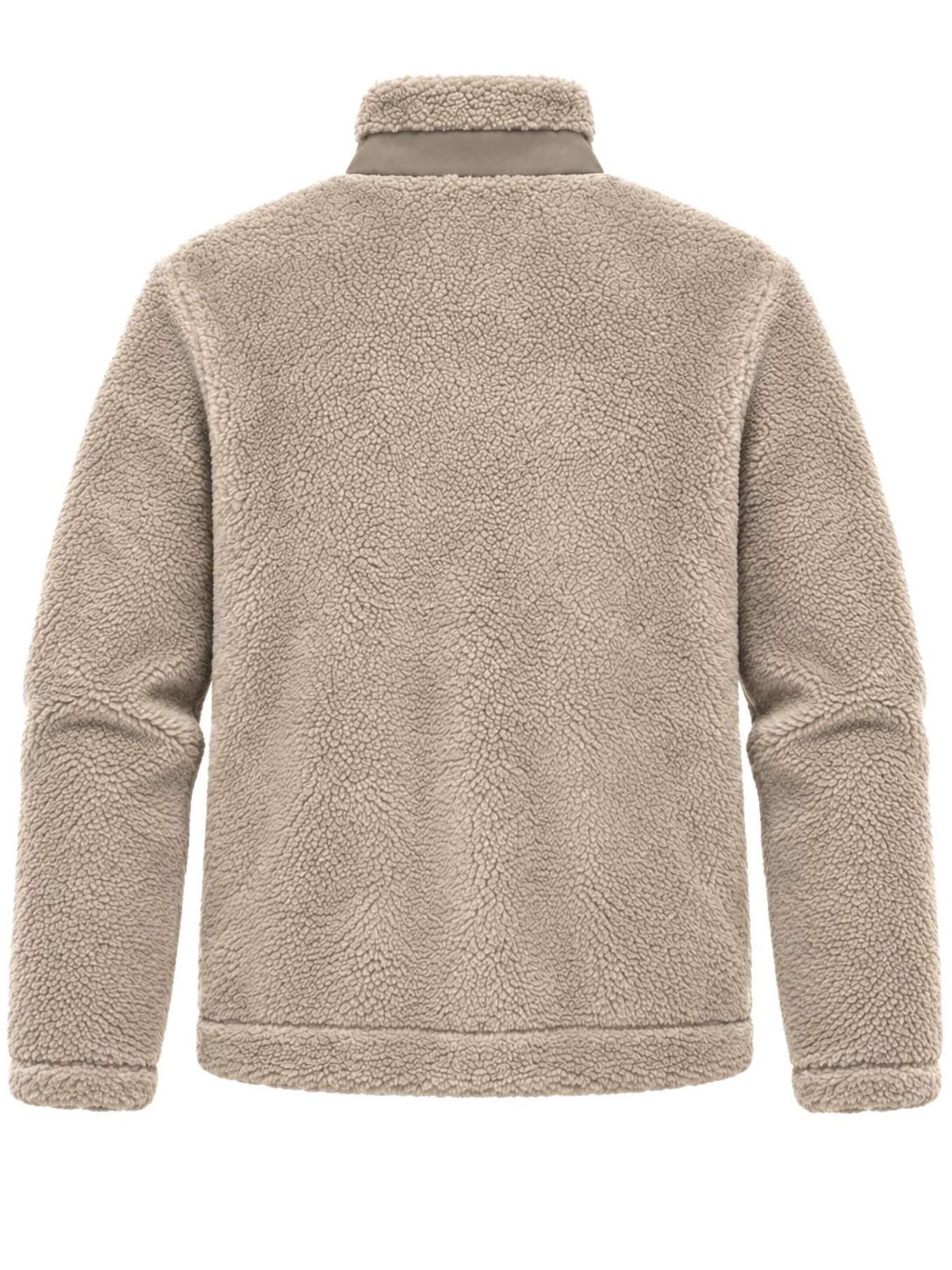 Neverless Fleece Jacket 'Sherpa-Jacke' in Beige