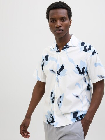 JACK & JONES Comfort fit Button Up Shirt in Blue