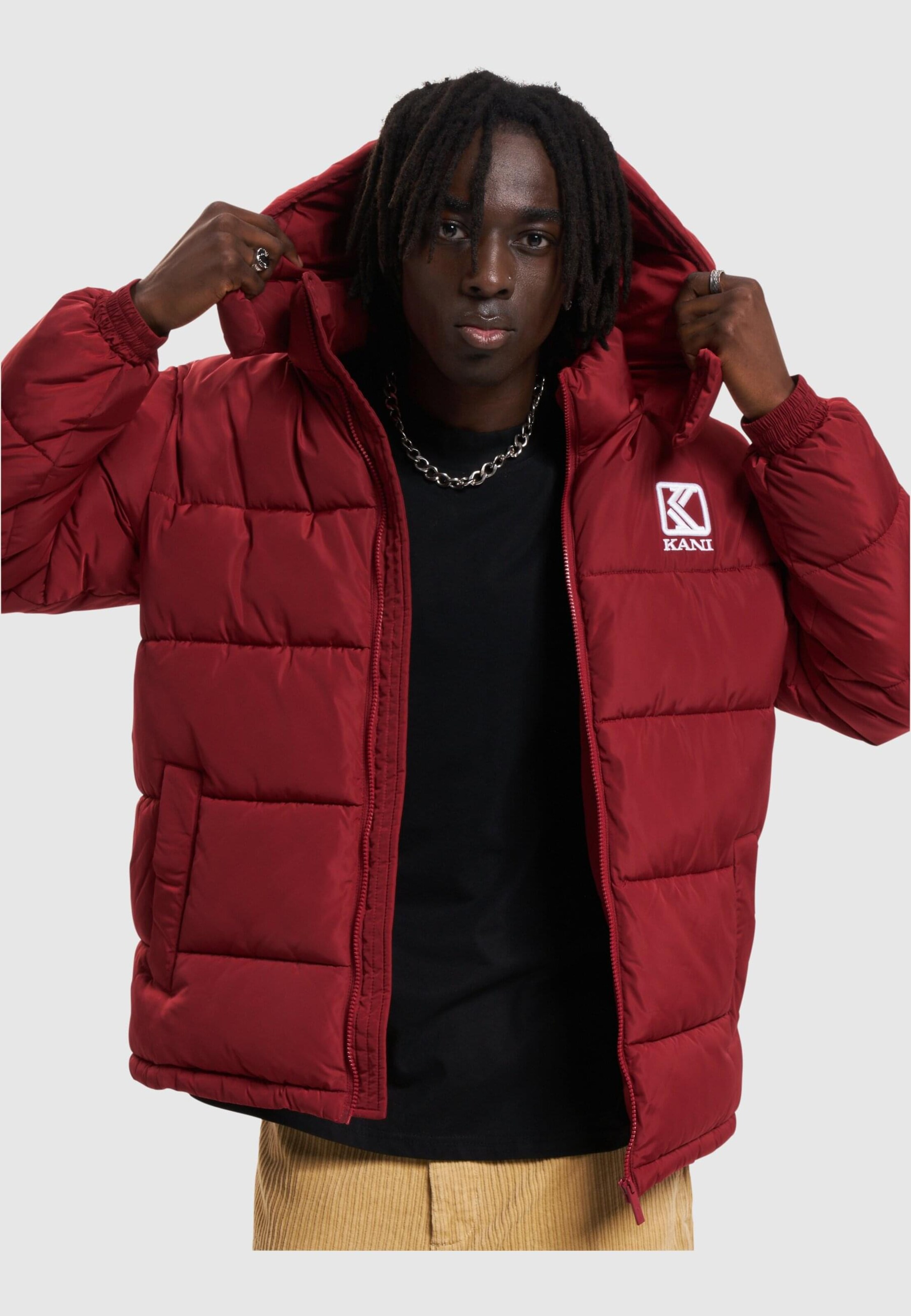 Veste mi saison Karl Kani en Rouge Fonc ABOUT YOU