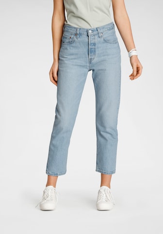 LEVI'S ® Regular Jeans '501 Crop' i blå: framsida