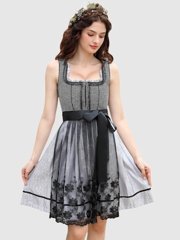 Yesfashion Dirndl‌‌‌‌‌‌‌‌ in Grau: Vorderseite