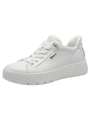 Tamaris Platform trainers in White: front