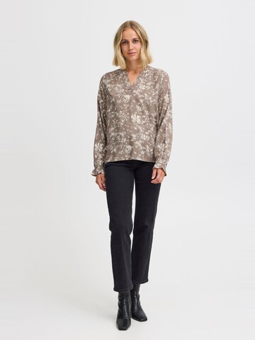 Fransa Blouse ' FLOWY BL 3 ' in Brown