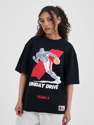 AND1 T-shirt 'Core Sunday Drive' i svart: framsida
