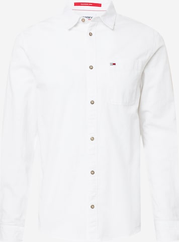 Tommy Jeans - Ajuste regular Camisa en blanco: frente