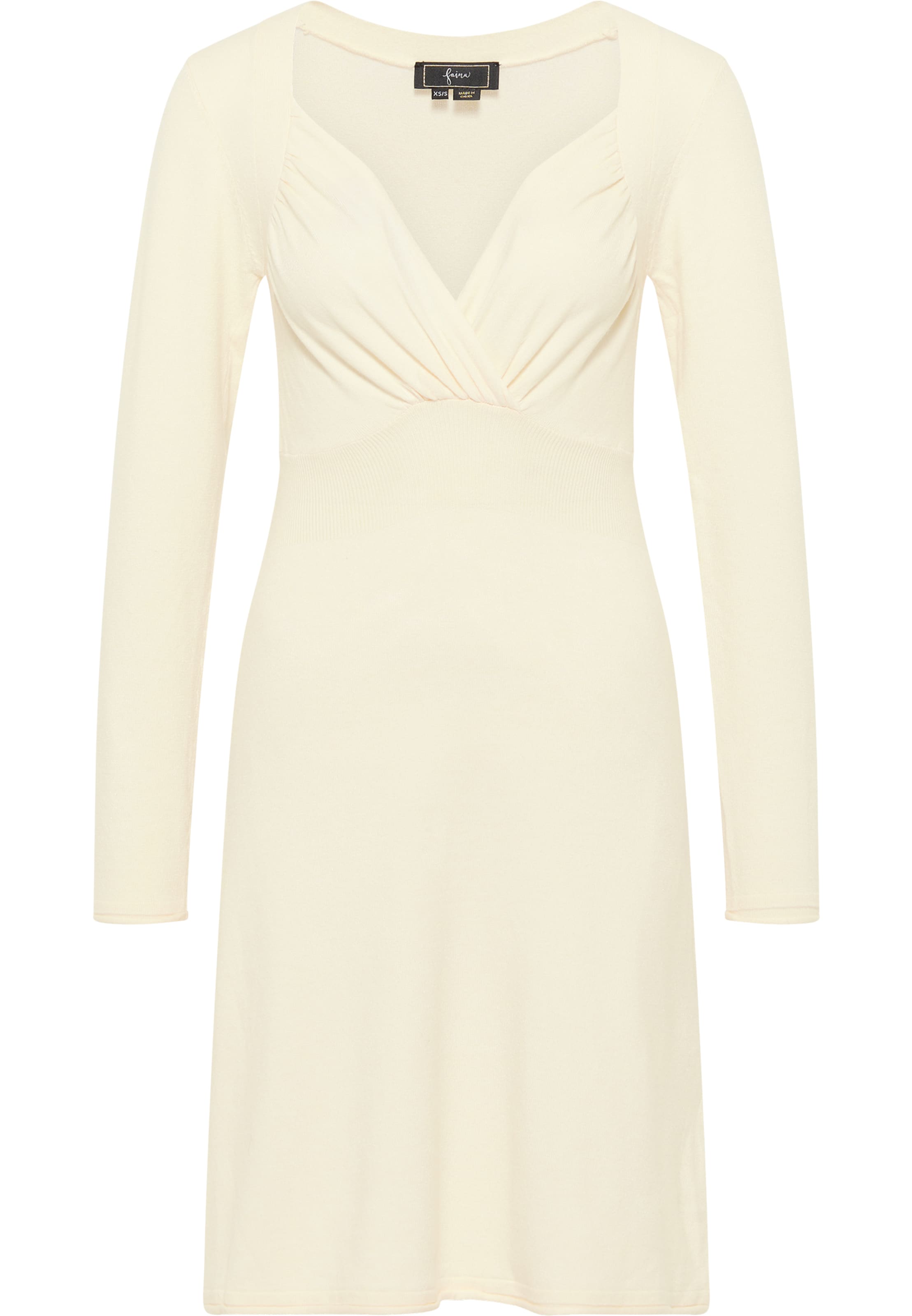 faina Πλεκτό φόρεμα σε λευκό: μπροστά