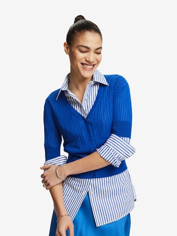 ESPRIT Knit Cardigan in Blue: front