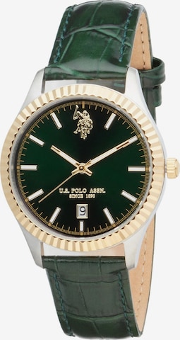 Montre à affichage analogique 'Brandon Leather' U.S. POLO ASSN. en vert : devant