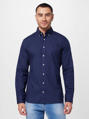 Hackett London Slim fit Button Up Shirt 'OXFORD' in Blue: front