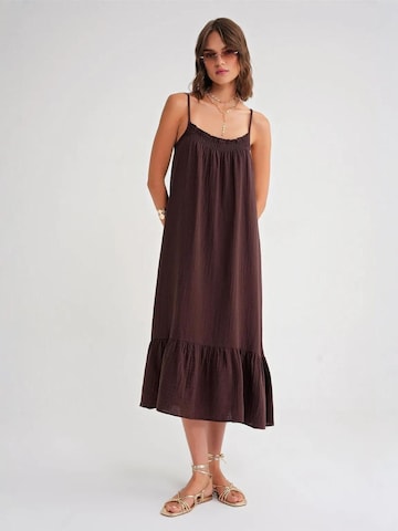 MixRay Dress in Brown