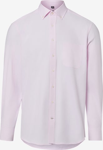 Nils Sundström Regular fit Button Up Shirt in Pink: front
