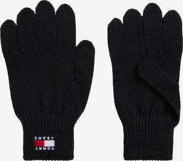 Tommy Jeans Fingerhandschuhe 'Heritage' in Schwarz: Vorderseite